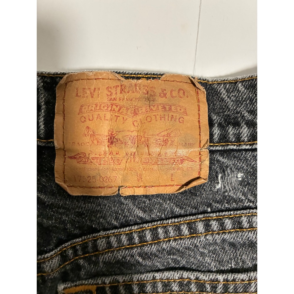 Vintage Levis 17525-0267 Womens 9M High Waisted Mom Jeans Faded Black USA Made - Picture 5 of 11